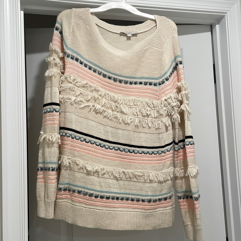 Loft Women’s fringe sweater